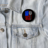 Amerikanische Flagge Badminton Button (Beispiel)