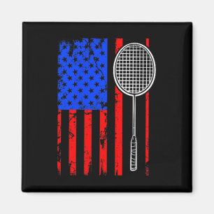 Amerikanische Flagge Badminton Magnet