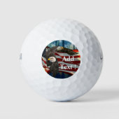 Amerikanische Flagge Bald Eagle Golfball (Vorderseite)