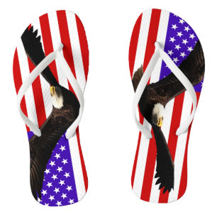 Amerikanische Flagge Bald Eagle USA Badesandalen