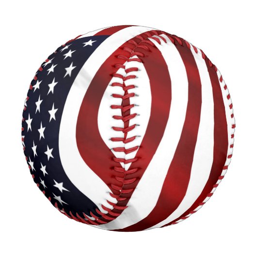 Amerikanische Flagge Baseball (Schrägansicht)