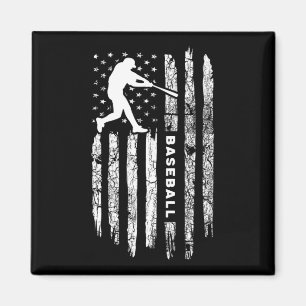 Amerikanische Flagge Baseball Bekleidung - Vintage Magnet