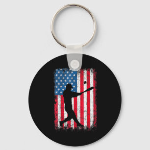 Amerikanische Flagge Baseball Team Männer Jungen K Schlüsselanhänger