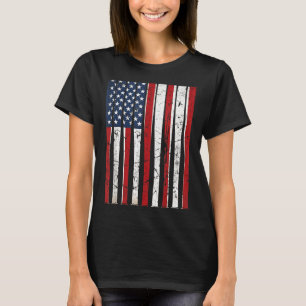 Amerikanische Flagge Baseballschläger Vintage USA T-Shirt