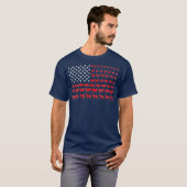 Amerikanische Flagge Bauer T-Shirt (Vorne ganz)