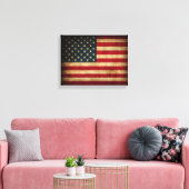 Amerikanische Flagge beängstigende Leinwand (Insitu (Wohnzimmer))