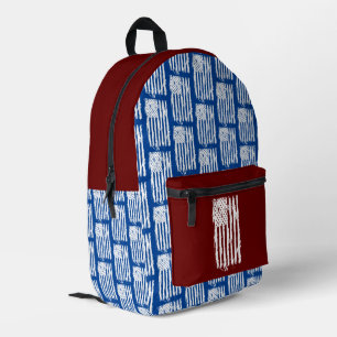 Amerikanische Flagge bedruckt Weiß Bedruckter Rucksack