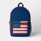 Amerikanische Flagge Bedruckter Rucksack (Vorderseite)