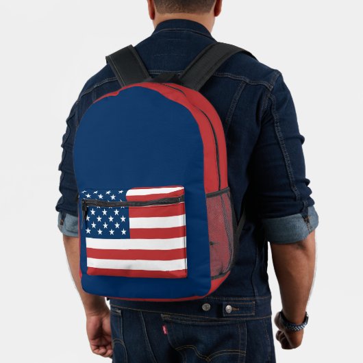 Amerikanische Flagge Bedruckter Rucksack (Insitu (Modell))