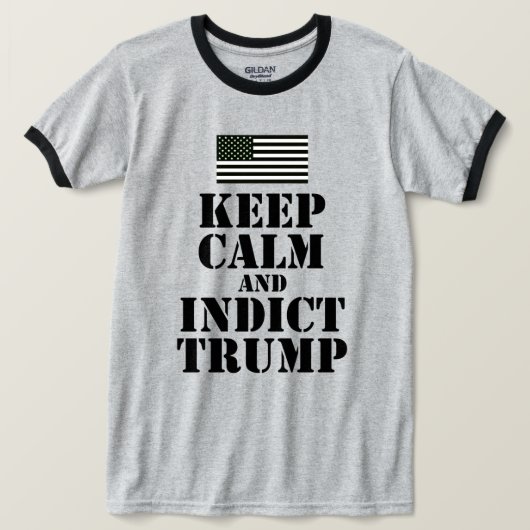 Amerikanische Flagge: Behalten Sie ruhig und T-Shirt (Design vorne)