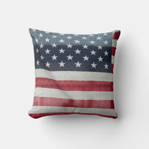 Amerikanische Flagge beim Sussex County angemessen Kissen