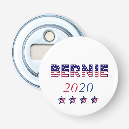 Amerikanische Flagge Bernie 2020 Flaschenöffner (Vorderseite)