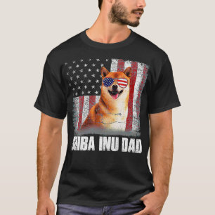 Amerikanische Flagge Best Shiba Inu Dad Ever T-Shi T-Shirt