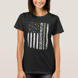 Amerikanische Flagge Beste Autismus Großvater je A T-Shirt