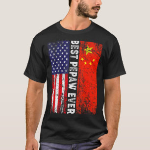 Amerikanische Flagge - Beste China-Pepaw-Familie T-Shirt