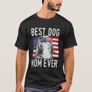 Amerikanische Flagge Beste Hündin-Mama je Lhasa Ap T-Shirt