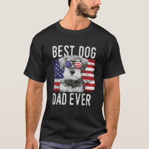Amerikanische Flagge Bester Hund Vater je Miniatur T-Shirt