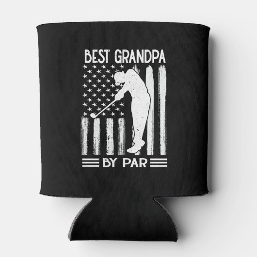 Amerikanische Flagge bester Opa nach Par Dosenkühler (Rückseite)