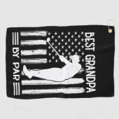 Amerikanische Flagge bester Opa nach Par Golfhandtuch (Horizontal)