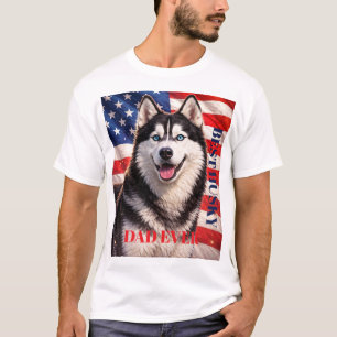 Amerikanische Flagge Bester Vater Aller Zeiten Hus T-Shirt
