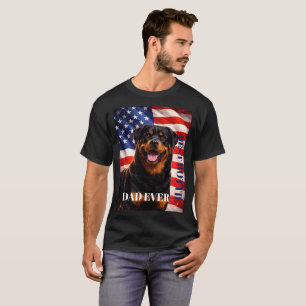 Amerikanische Flagge Bester Vater Aller Zeiten Rot T-Shirt