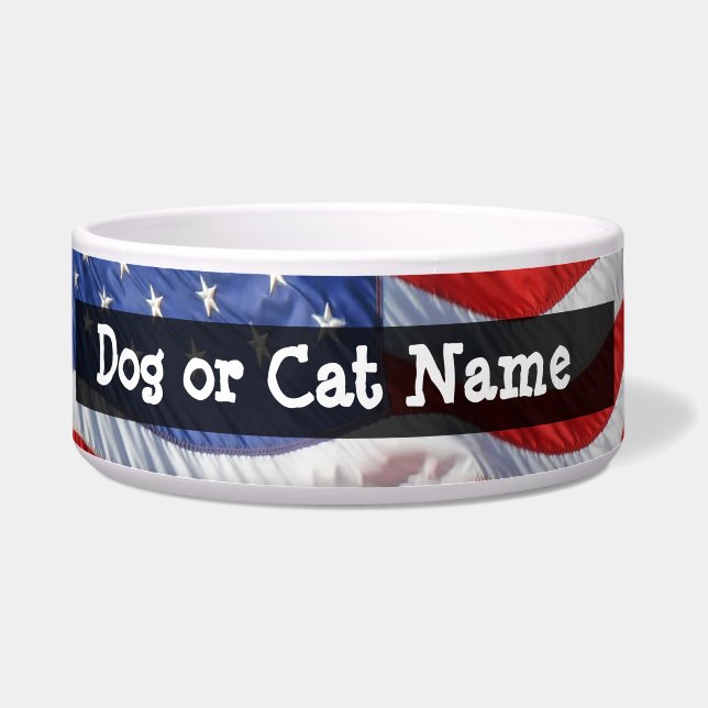 Amerikanische Flagge, bewegend in Wind wellenartig Napf (Links)