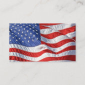 Amerikanische Flagge, bewegend in Wind wellenartig Visitenkarte (Rückseite)