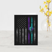 Amerikanische Flagge - Bewusstsein für Selbstmord  Karte (Gelbe Blume)