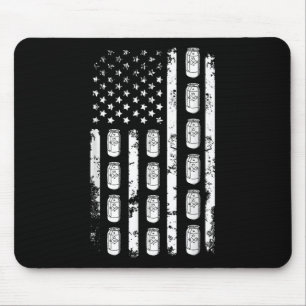 Amerikanische Flagge Bierdose USA Patriotismus Pat Mousepad