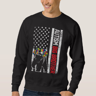 Amerikanische Flagge Big Brother Bären Autismus Be Sweatshirt