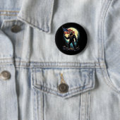 Amerikanische Flagge Bigfoot Sasquatch Camping Wan Button (Beispiel)