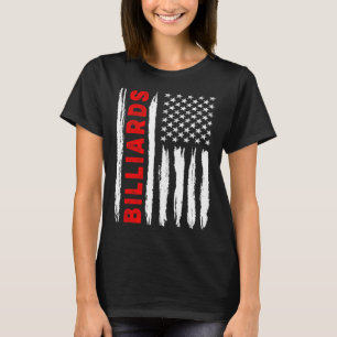 Amerikanische Flagge Billiard USA Männerflagge US- T-Shirt