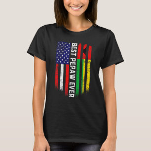 Amerikanische Flagge Bissau Flag Beste Pepaw-Fahne T-Shirt