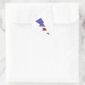 Amerikanische Flagge - Blitzform Runder Aufkleber (Tasche)