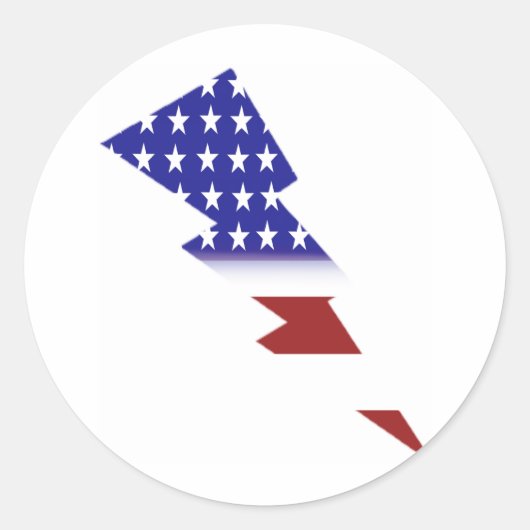 Amerikanische Flagge - Blitzform Runder Aufkleber (Vorderseite)