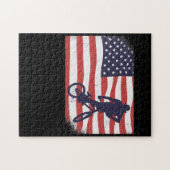 Amerikanische Flagge BMX Puzzle (Horizontal)