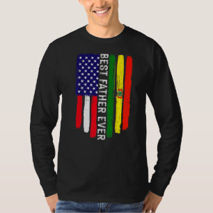 Amerikanische Flagge & Bolivien Flag Bester Vater T-Shirt