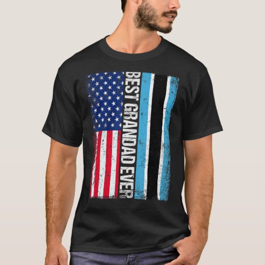 Amerikanische Flagge Botswana Flag Beste Großfahne T-Shirt (Vorderseite)