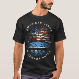 Amerikanische Flagge Botswana Roots Botswana T-Shirt