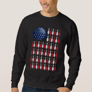 Amerikanische Flagge Bowling Bowler Geschenke für Sweatshirt