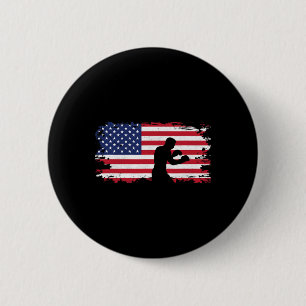 Amerikanische Flagge Boxen Bekleidung - Boxer Boxe Button
