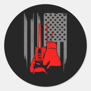 Amerikanische Flagge Boxen Bekleidung - Boxer Boxe Runder Aufkleber