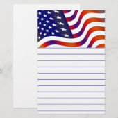 Amerikanische Flagge Briefpapier (Vorne/Hinten)