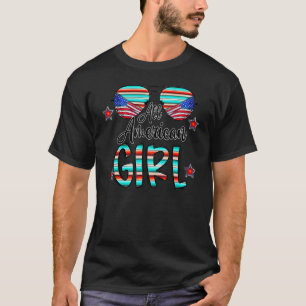 Amerikanische Flagge Brille 4. Juli All American K T-Shirt