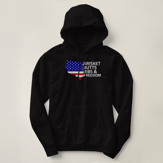 Amerikanische Flagge Brisket Hintern Ribs and Free Hoodie (Design vorne)