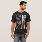 Amerikanische Flagge Bruder Bärenautismus Aufkläru T-Shirt (Vorne ganz)