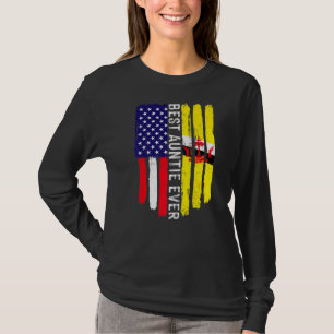 Amerikanische Flagge & Brunei Flag Beste Tante je  T-Shirt
