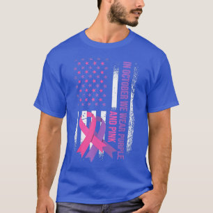 Amerikanische Flagge Brustkrebs und häusliche Gewa T-Shirt