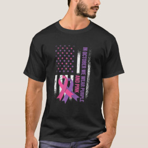 Amerikanische Flagge Brustkrebs und häusliche Gewa T-Shirt