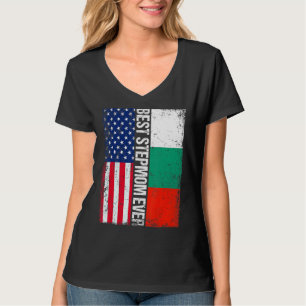 Amerikanische Flagge Bulgarien Flagge Beste Stepmu T-Shirt